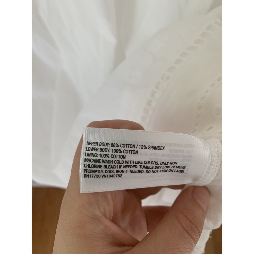 NWT Ingrid & Isabel Maternity Cotton Eyelet Midi Dress White - Size XS, Medium - Picture 8 of 11